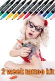 18-Piece Temporary Tattoo Pen Kit (create your own tattoos)